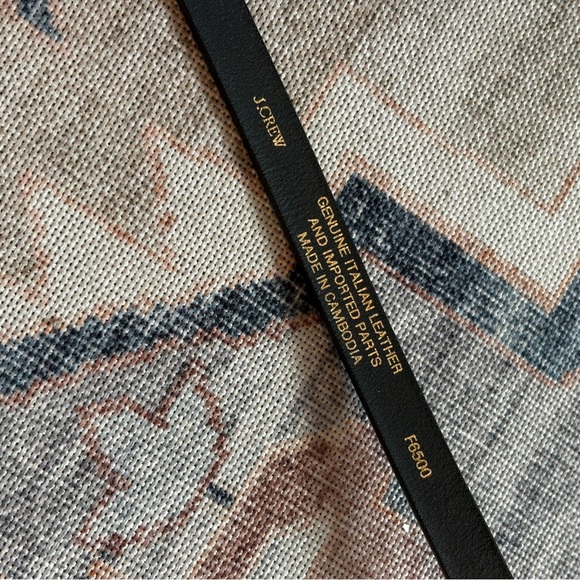 J Crew Black Leather Belt - Picture 2 of 4